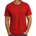 Herren T-Shirt XL aus Textil in Rot mit Rundhals und Kurzarm
