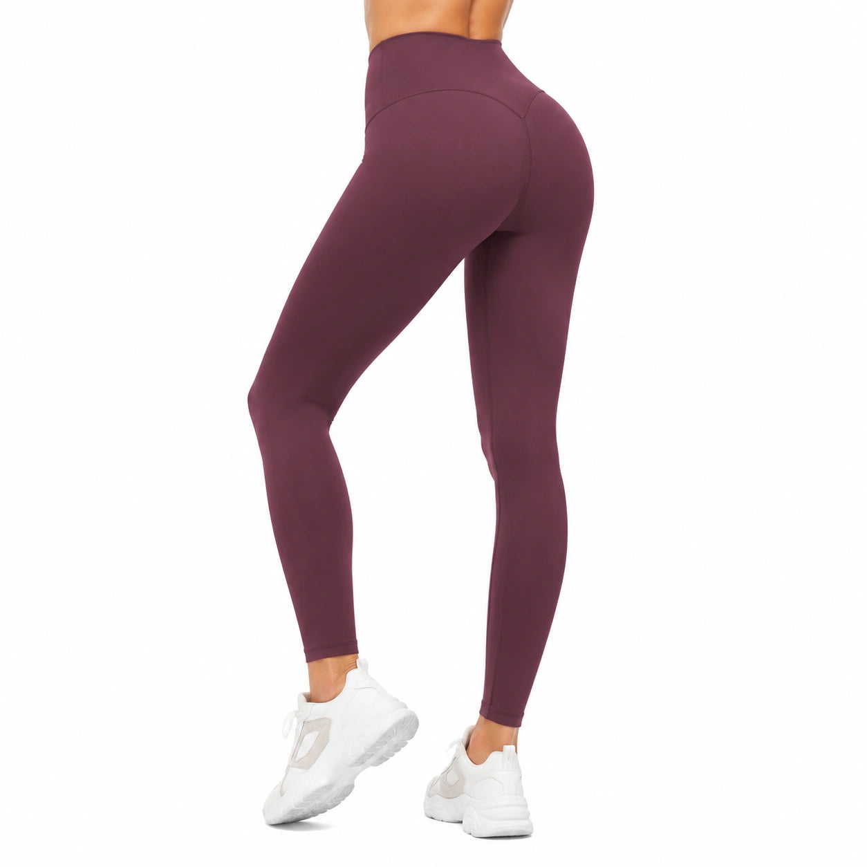 Damen Sportleggings Größe S in Bordeaux mit hohem Bund für Training